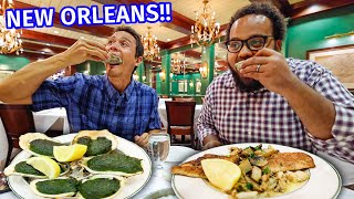 New Orleans - HUGE FOOD TOUR!! Green Oysters, Mufuletta, Jambalaya, + Po’boys!! - YouTube