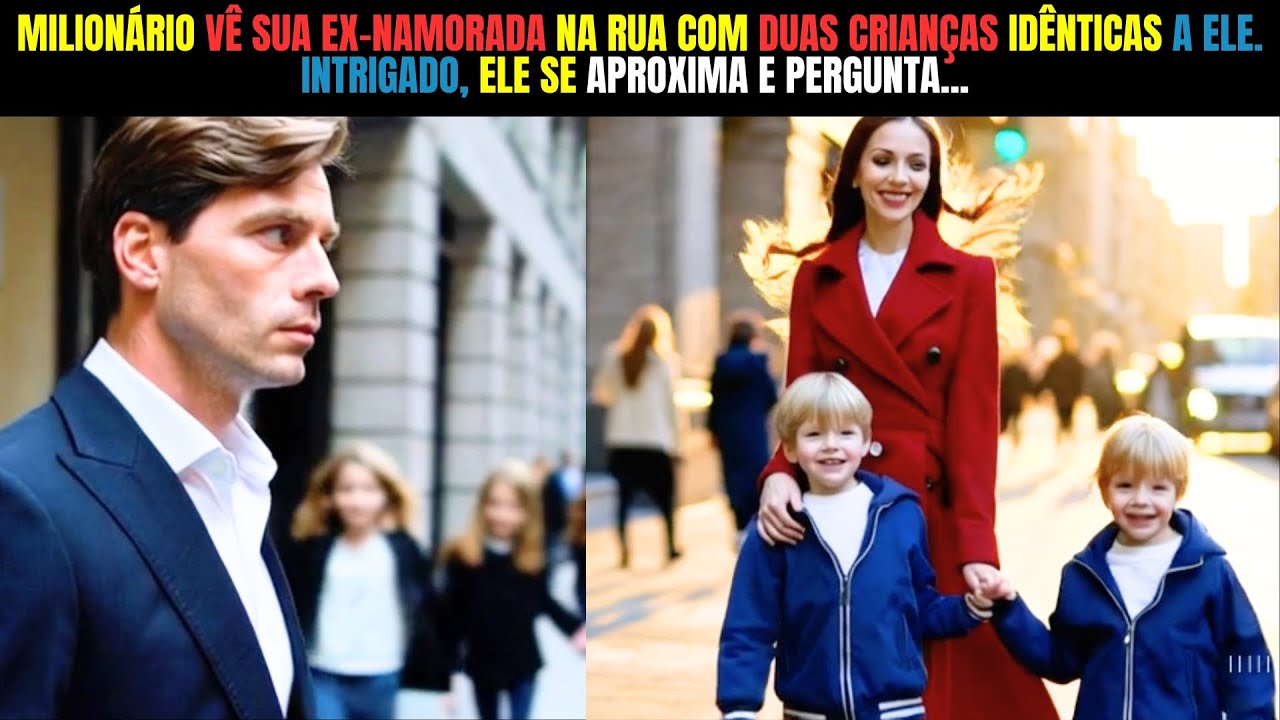 "MILIONÁRIO VÊ SUA EX-NAMORADA NA RUA COM DUAS CRIANÇAS IDÊNTICAS A ELE. INTRIGADO, ELE ..."