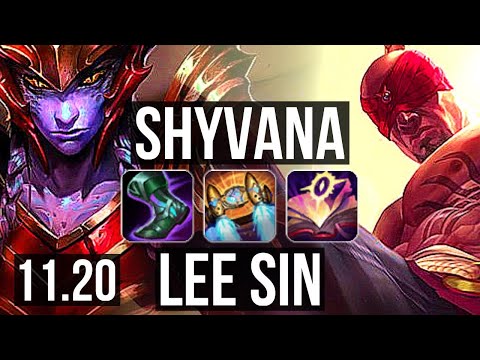 SHYVANA vs LEE SIN (JUNGLE) | 11/1/6, Rank 6 Shyvana, 1700+ games | NA Grandmaster | v11.20