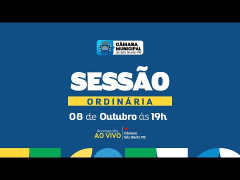 Câmara Municipal São Bento - PB | Sessão Ordinária - 08.10.25