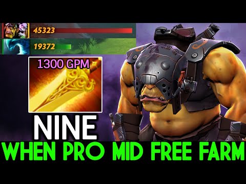 NINE [Alchemist] When Pro Mid Free Farming Insane 1300 GPM Dota 2