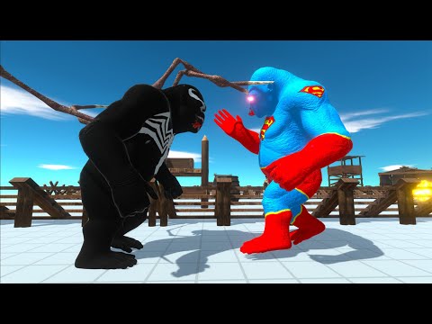 VENOM GORO vs SUPERMAN GORO DEATH RUN - Animal Revolt Battle Simulator