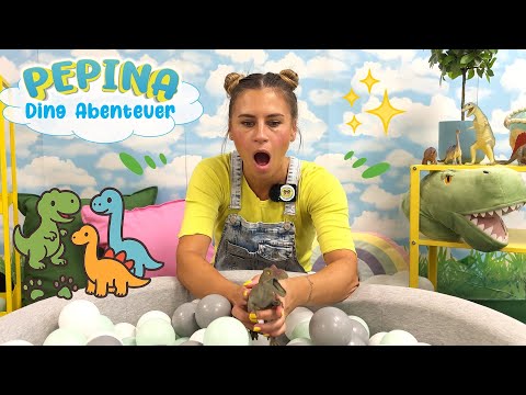🦕 GIANT DINO ADVENTURE with Pepina 🦖☄️ Dinosaurs in the ball pit, painting, chalk course & dinosa...