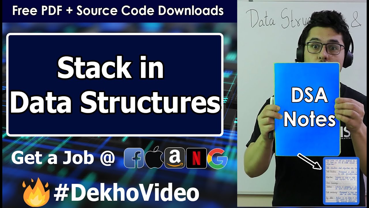 Video thumbnail for Introduction to Stack in Data Structures