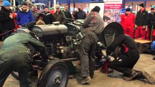 preview picture of video 'Lackham college rebuilding a Ferguson tractor at Somerset Vintage & Classic Tractor Show'