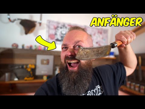 Messer schärfen mit einem Schleifstein (für Anfänger) 🔪👈