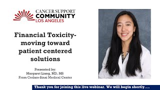 Financial toxicity - moving toward patient centered solutions