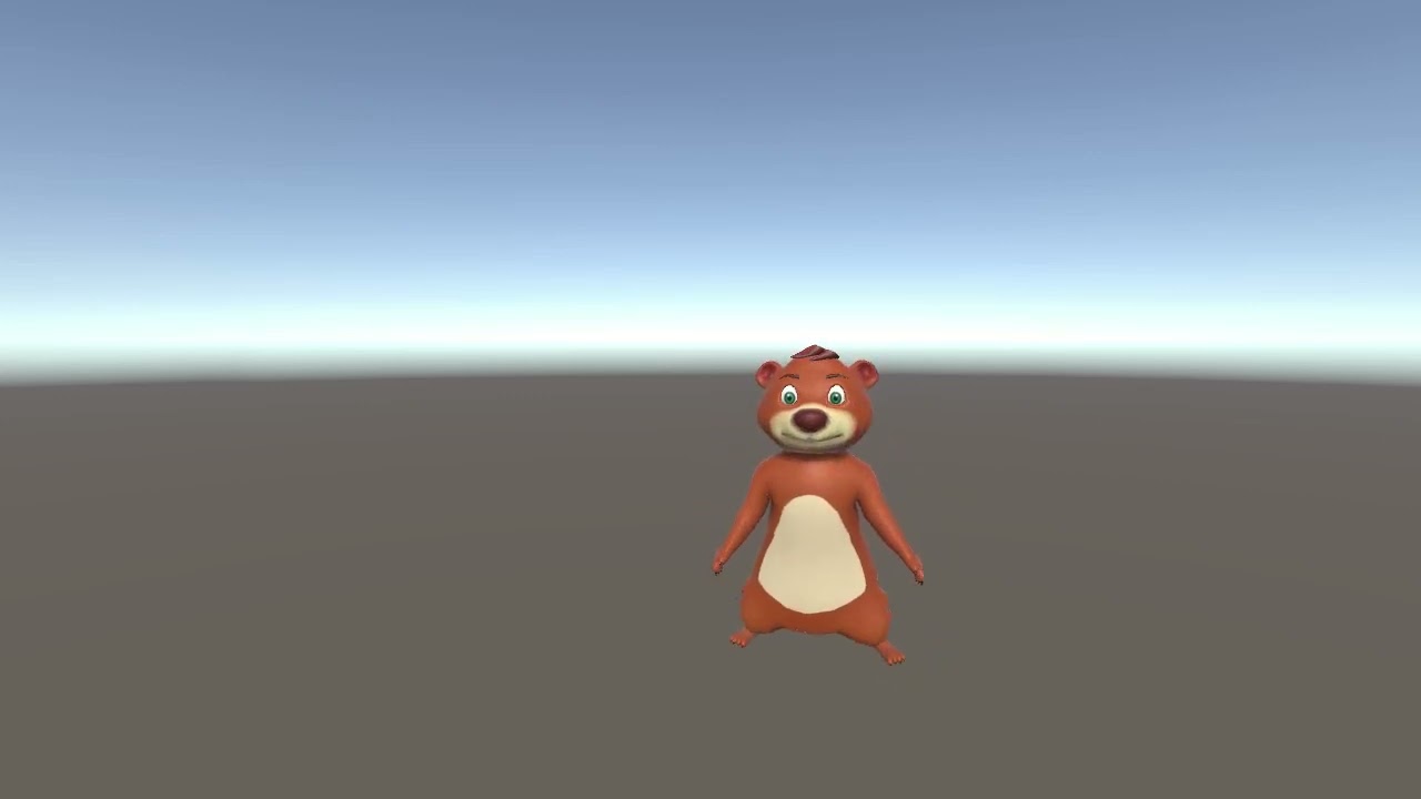 Personaggio orso cartone animato Modello 3D
