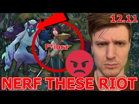 Fiora, Kindred, Ezreal, and other champions who need nerfs | patch 12.11