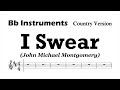 I Swear Bb Instruments Sheet Music Backing Track Play Along Partitura