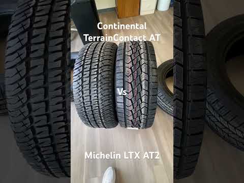 Continental TerrainContact AT and Michelin LTX AT2 side-by-side comparison #tires #truck #auto