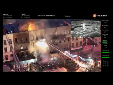 FDNY Drone Deployed in Brooklyn 4-alarm fire 12-07-2017