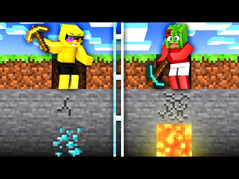 Minecraft BUT We Can ONLY DIG DOWN!