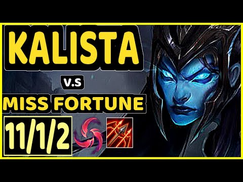 PUFF (KALISTA) vs MISS FORTUNE - 11/1/2 KDA BOTTOM ADC CHALLENGER GAMEPLAY - KR