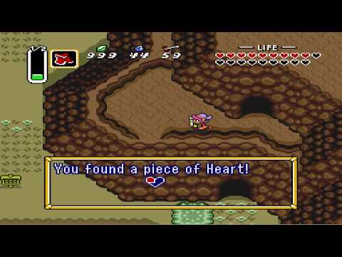 Death Mountain Ledge piece of heart location - Zelda: A Link to the Past