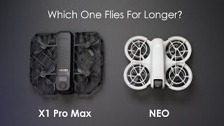Flight Time Test of HoverAir X1 Pro Max - vs - DJI Neo