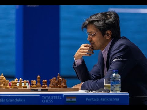 Harikrishna leads Tata Steel Masters 2021 with 2833 performance by beating Nils Grandelius