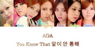 AOA (에이오에이) - You Know That 말이 안 통해 Han/Rom/Eng Color Coded Lyrics