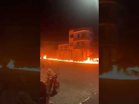 Caminhão de coleta de lixo pega fogo em via pública em Ribeirópolis