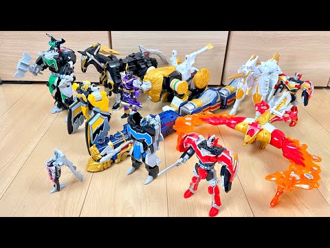 【PowerRangers MysticForce All megazord】マジレンジャーの全DXロボで遊んでみた