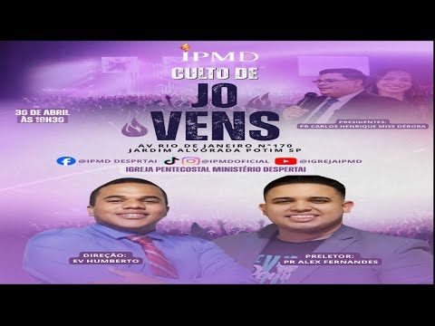 🔴Culto de Jovens I IPMD | 30/04/26 l