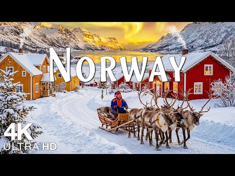 Winter in Norway 4K 🎄 Stunning Snowy Landscapes & Nordic Beauty - Relaxing Christmas Music 2026