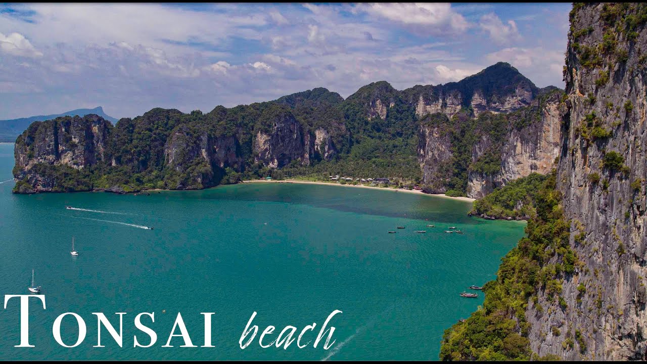 Discover the aerial panorama of Tonsai Beach.