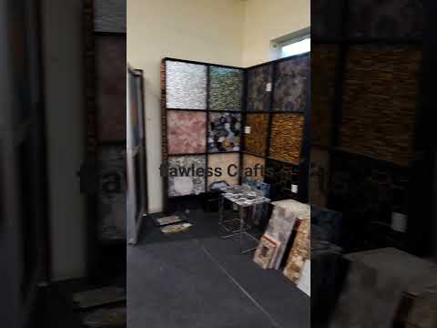 Pyrite brush finish semi precious stone slab, for wall,count...