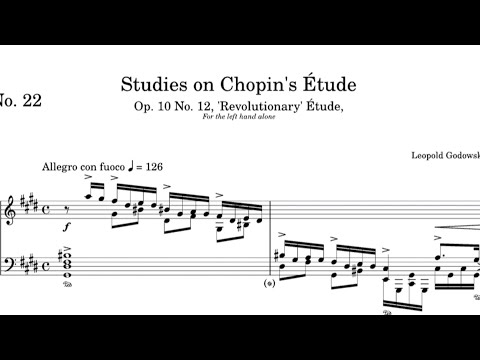 Chopin-Godowsky Revolutionary Etude Op.10 No.12【for left hand】