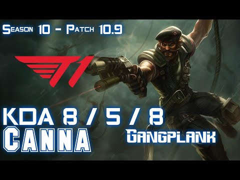 T1 Canna GANGPLANK vs SION Top - Patch 10.9 KR Ranked
