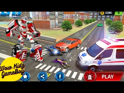 Ambulance Robot City Rescue Simulator - Transformation Van Emergency Drive - Android GamePlay