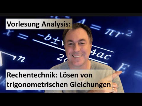 Vorlesung Analysis: Einfache trigonometrische Gleichungen
