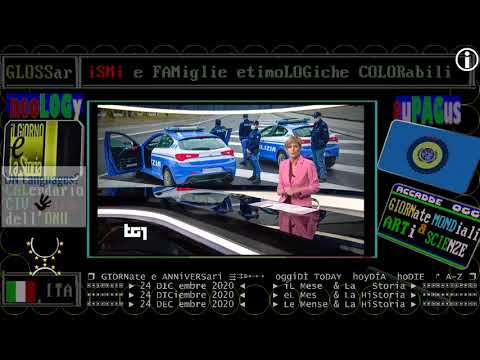 TITOLi TG1 giorno 24 DICembre 2020 - GioveDì - Vigilia di Natale