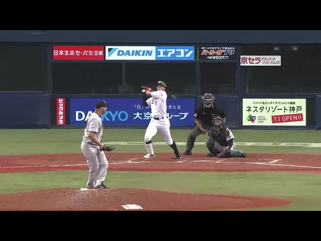 【8回裏】バファローズ・糸井 力強いスイングで反撃の2点タイムリー!! 2016/6/9 Bs-D