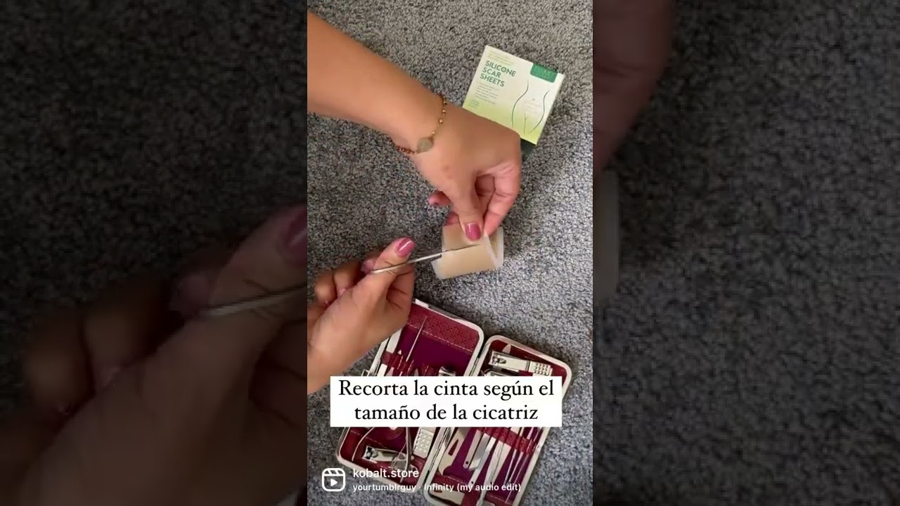 Como usar la cinta de silicona en la cicatriz, reduce la apariencia de las cicatrices