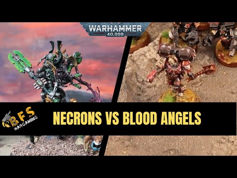 Necrons vs Blood Angels Warhammer 40k Battle Report 10th Edition.
