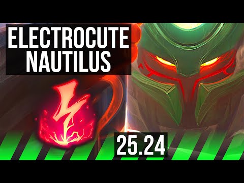 NAUTILUS vs DIANA (JGL) | 28K damage, Electrocute | KR Master | 25.24