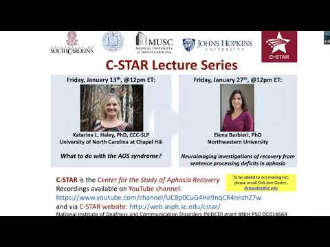 "What to do with the AOS syndrome?", Katarina Haley