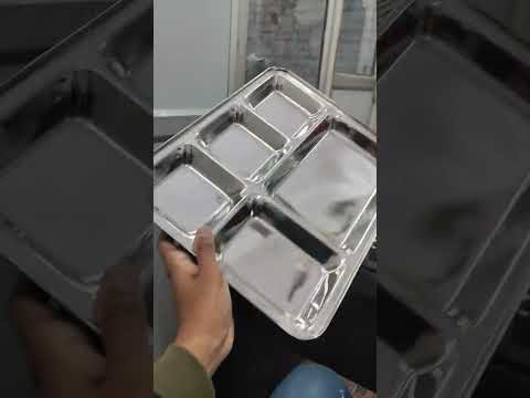 Stainless steel compartment tray, rectangle