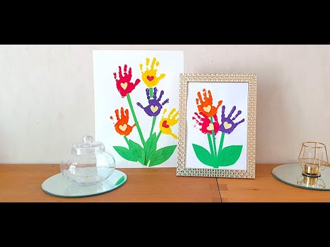 DIY Fête des mères | Fabriquer un bouquet de fleurs mains | Activité Créative Enfant