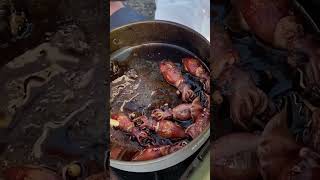 ホタルイカ掬い　現地で食べる　＃ホタルイカ身投げ