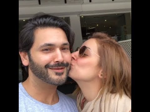 Sarwat Gillani Kissing and Wishing Fahad Mirza Happy Birthday