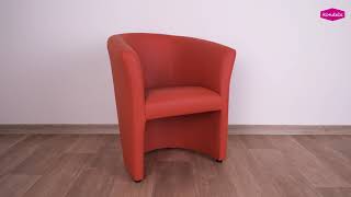 Kreslo klubové, béžová ekokoža, CUBA