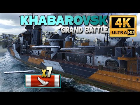 Destroyer Khabarovsk, GB, 7 ships destroyed - World of Warships