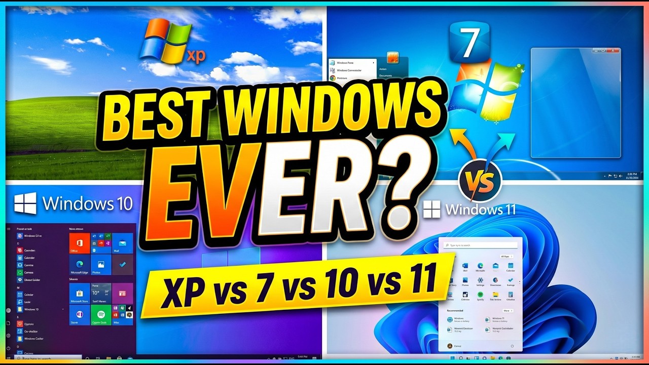 Windows XP vs 7 vs 10 vs 11 – Which Was the BEST Windows Ever? The Truth You’ll Argue About 😳
