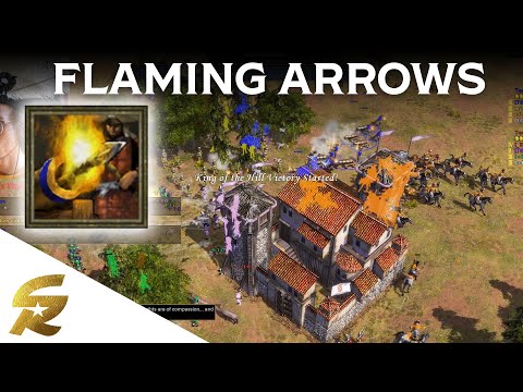 FLAMING ARROWS ONLY - OP 4v4! | Age of Empires III