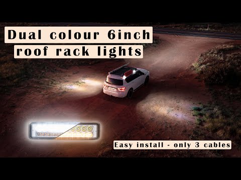 Dual colour Roof rack lights - Simply install in ARB Base rack