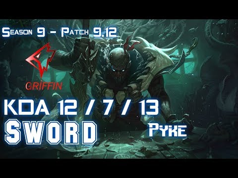 GRF Sword PYKE vs CHO'GATH Top - Patch 9.12 KR Ranked