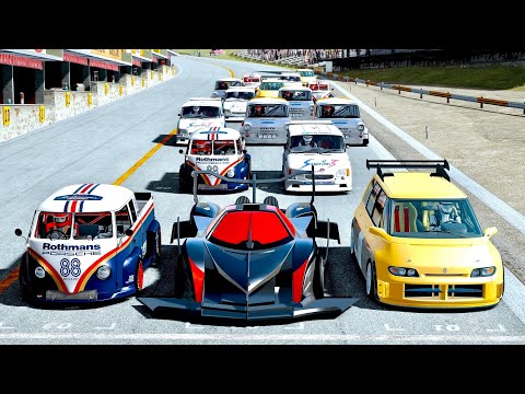 Devel Sixteen GTR-S vs Supervans Monster at Le Mans 24h Circuit