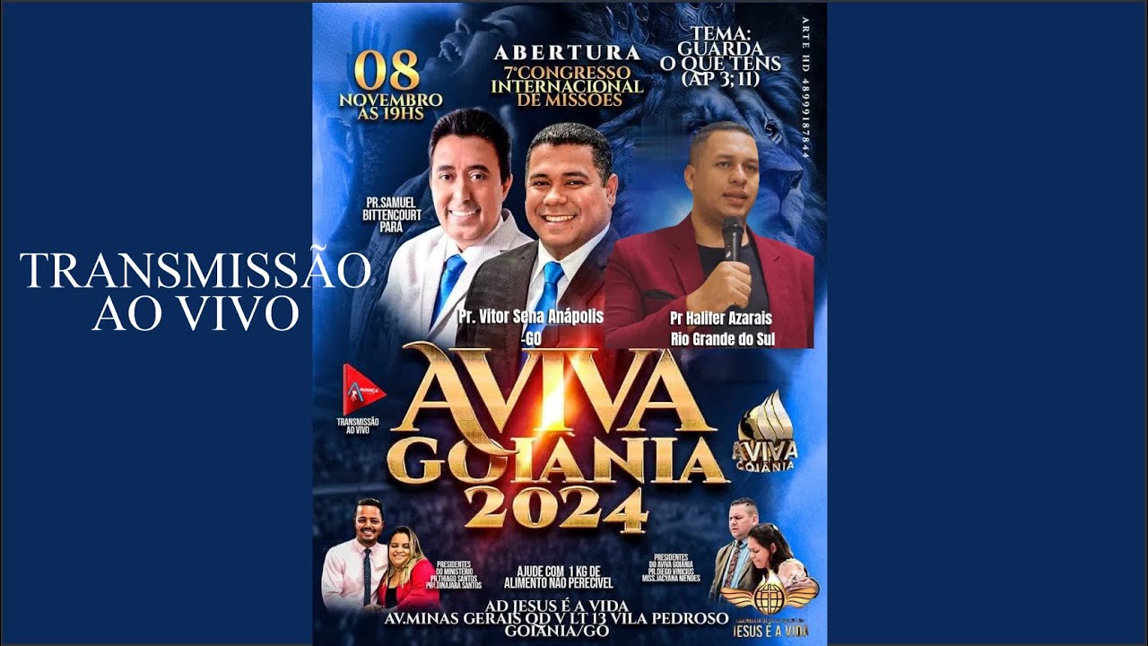 CONGRESSO AVIVA GOIÂNIA 2024 - AO VIVO 08/11/24